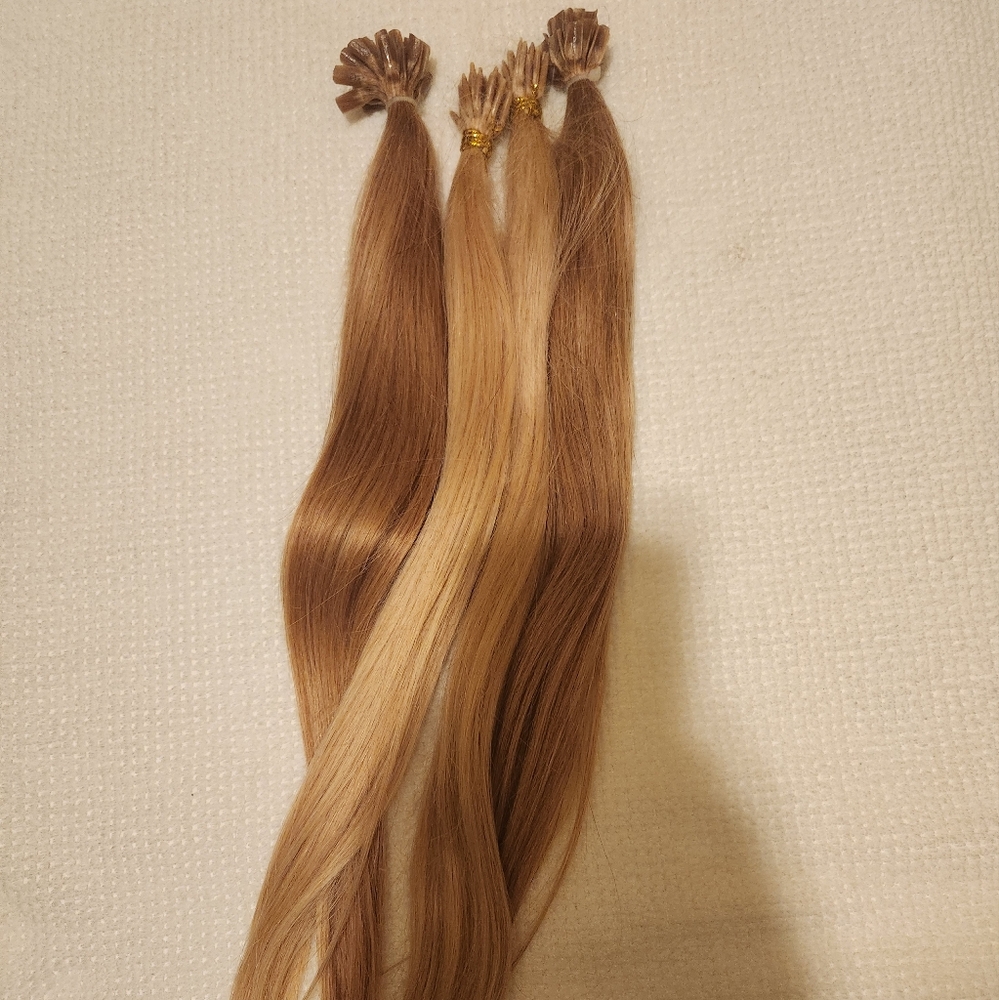 Human Hair K tip & U tip cuticle aligned hair extension bundle remy